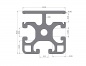 Preview: Protective grille profile 40x40 180 ° groove 8 I-type